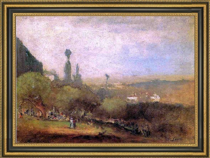 George Inness Monte Lucia Perugia Framed Premium Canvas Print, 18"x27"