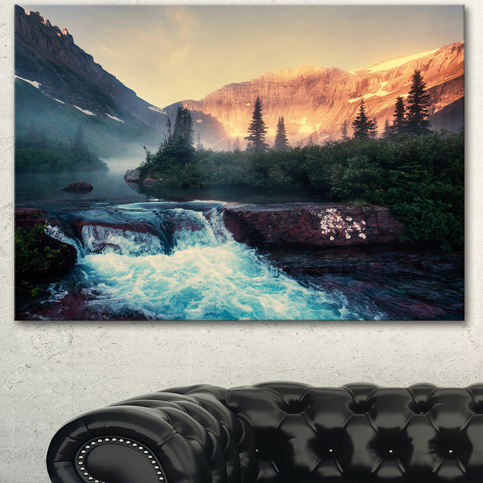 Glacier National Park Montana, Landscape Canvas Art Print, 40"x30"