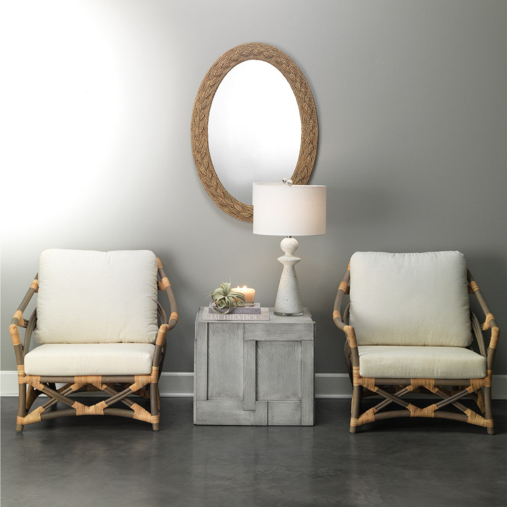 Lark Braided Oval Mirror