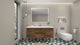 Belli 60" Single Sink Wall Mount Single Vanity, Rose Wood, Glossy White Top