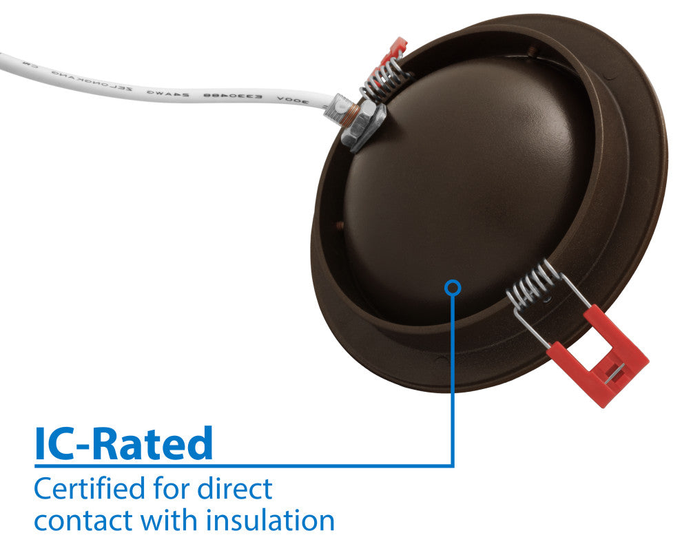 4-inch Oil-Rubbed Bronze Canless Floating Gimbal 3000K LED Recessed Downlight