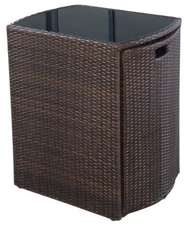 Costway 3 PCS Cushioned Outdoor Wicker Patio Set Garden Lawn Sofa Seat