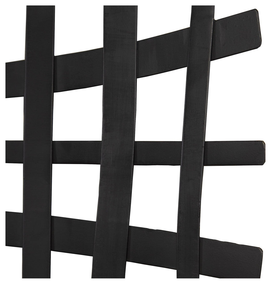 Uttermost 04293 Gridlines 24" x 24" Frameless Decorative Panel - Black