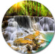 Kanchanaburi Province Waterfall, Photography Round Wall Art, 23"