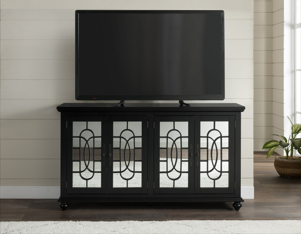 Orleans 63-Inch TV Stand, Antique Black