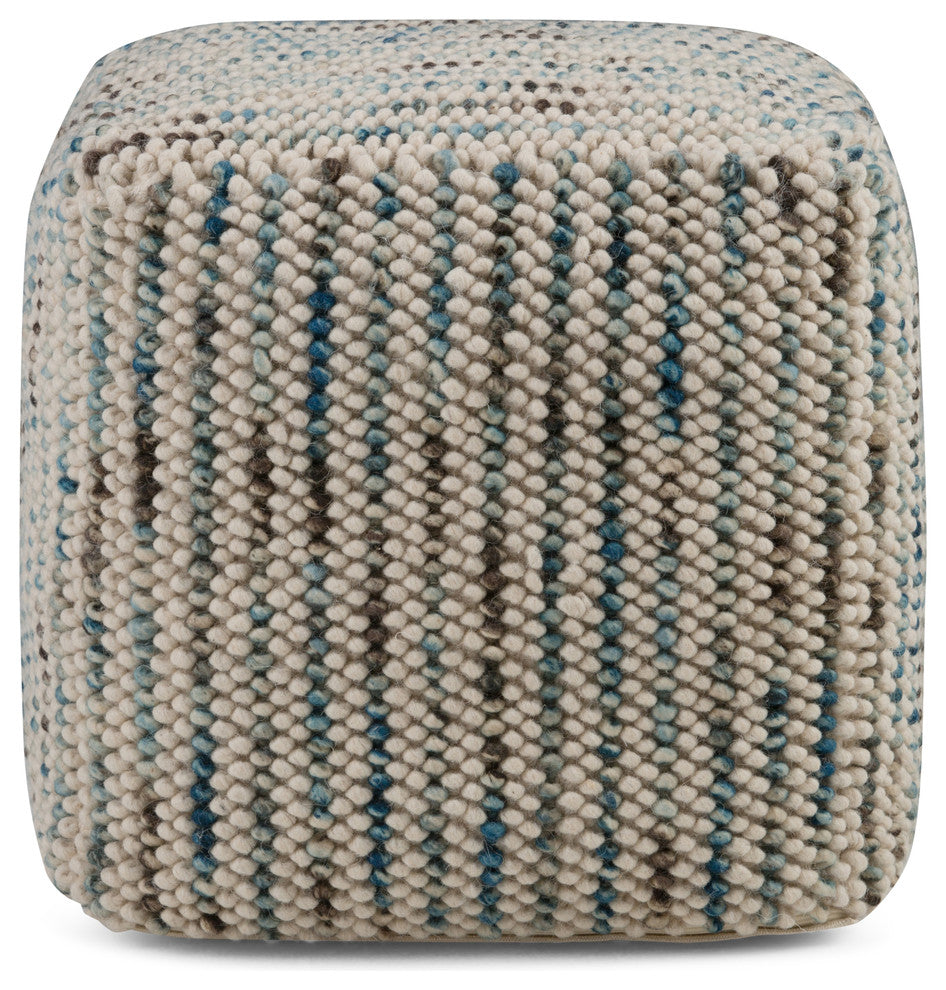 Zoey Woven Cube Pouf
