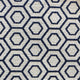 Myriad Hexagon Blue and Beige Luxury Throw Pillow, 20"x30" Queen