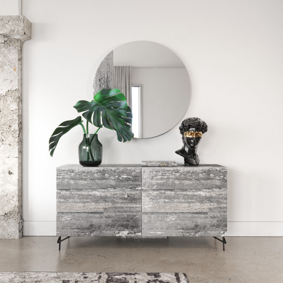 Nova Domus Aria Italian Modern Multi Gray Bedroom Set, Queen