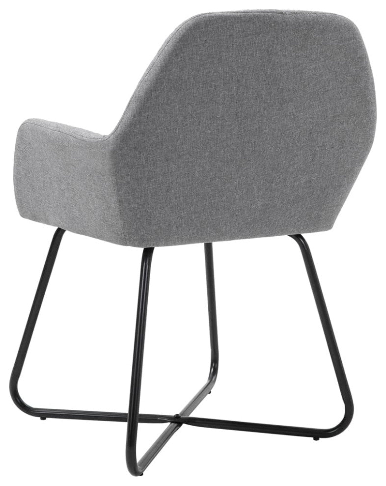 vidaXL Dining Chairs 4 pcs Light Gray Fabric