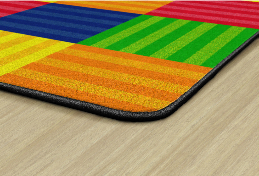 Flagship Carpets VA411-32A 6'X8'4" Hashtag Multi Educational Rug