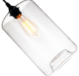 Glass 1 Light Down Mini Pendant With Clear Finish
