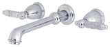 Kingston Brass Two-Handle Wall Mount Tub Faucet, Polished Chrome