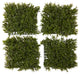 10.5" x 10.5" Rosemary Faux Wall Mat UV Resistant, Indoor/Outdoor, Set of 4