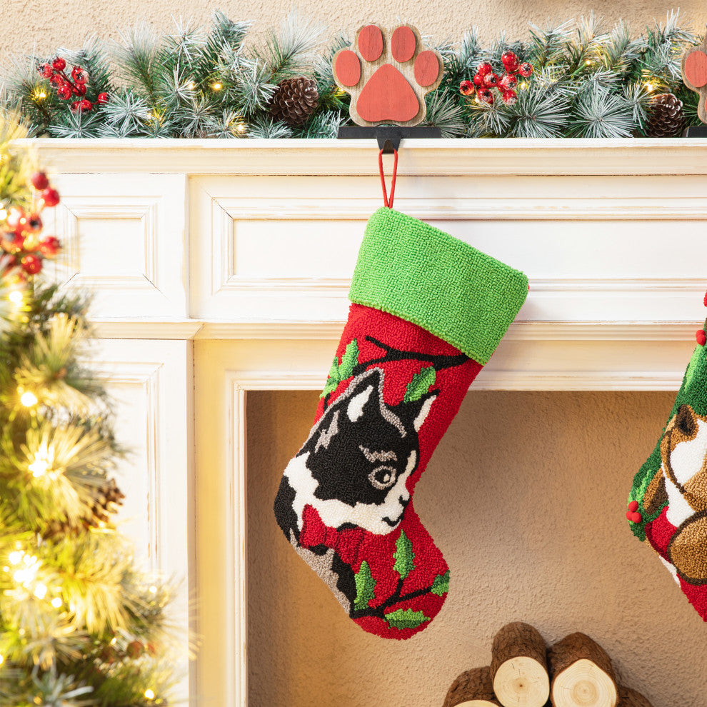 20.5"L Hooked Stocking, Cat
