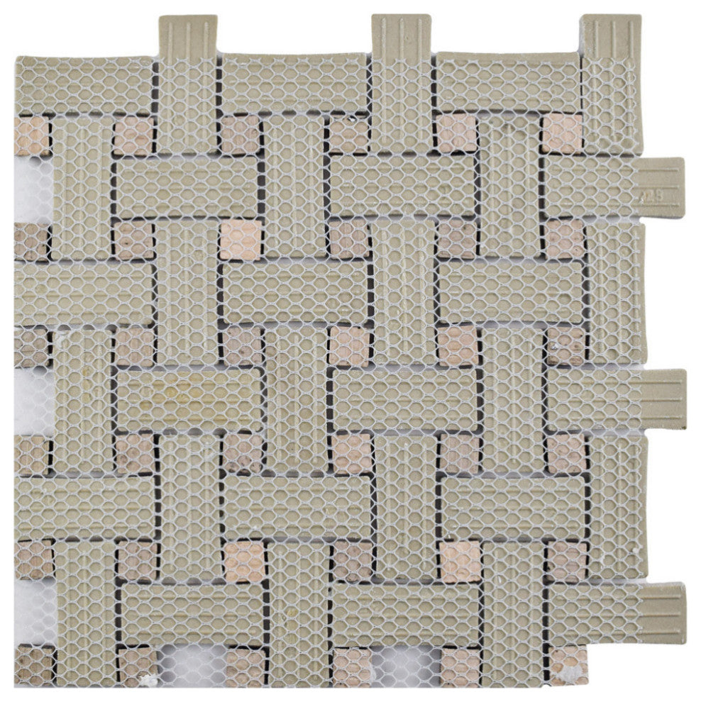 Metro Dog Bone Basketweave Porcelain Floor and Wall Tile (7.1 sqft./case)