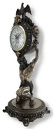 Ornate Bronzed Atlas Table Clock 15 In.