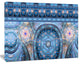 Light Blue Living Cells Fractal Design, Oversized Abstract Canvas Print, 60x40