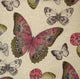 Butterfly Fabric pink lavender upholstery material, Pink, Green, and Blue, Standard Cut