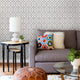 Avant Trellis Peel and Stick Vinyl Wallpaper, Gray, 24"w X 108"h