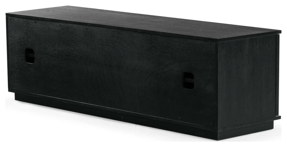 Safavieh Couture Patty 4 Door Wood Media Stand, Black