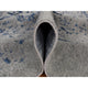 Battleship Gray, Jacquard Hand Loomed Hand Knotted Pure Wool Rug, 7'10"x10'