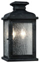 2-Light Outdoor Sconce, Dark Weathered Zinc