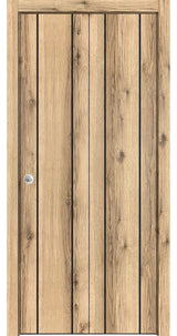 Bi-fold Doors 72 x 96 | Planum 0017 Oak with  | Sturdy Tracks