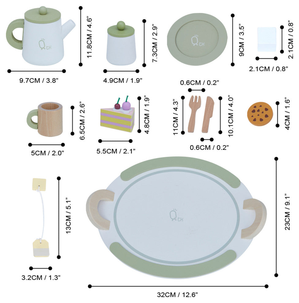 Tea Sets Play Kitchen Accessories, 20 pcs