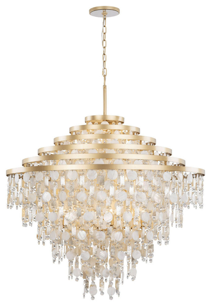 Kalani 16-Lt Chandelier - French Gold