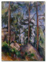 Cezanne 'pines and rocks' Canvas Art, 19 x 14