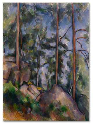 Cezanne 'pines and rocks' Canvas Art, 19 x 14