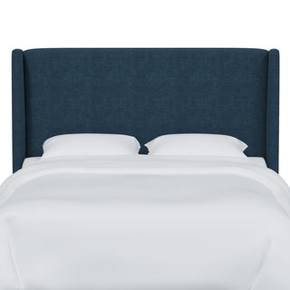 Maxwell Queen Square Wingback Headboard, Zuma Navy