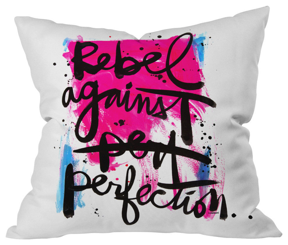 Deny Designs Kal Barteski Rebel Against Perfection Outdoor Throw Pillow