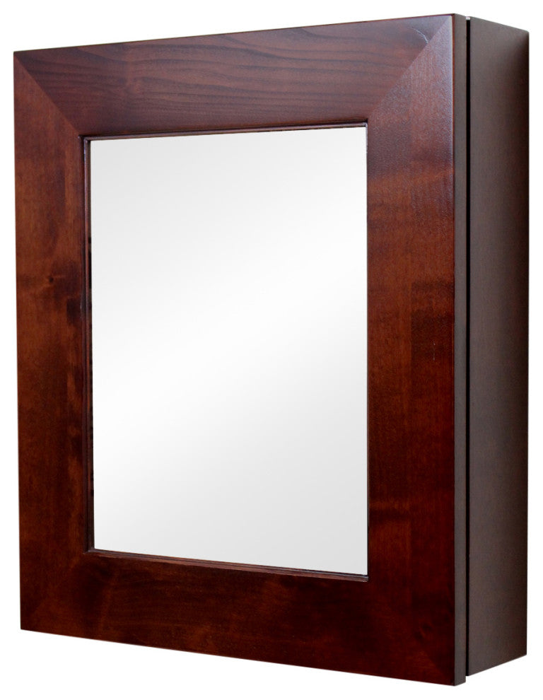 Wall Mount Mirrored Medicine Cabinet, Espresso