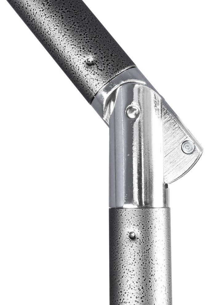 9' Grey Collar Tilt Lift Fiberglass Rib Aluminum Umbrella, Sunbrella, Spectrum Dove