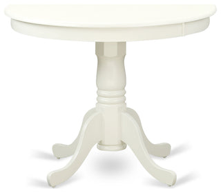 3Pc Dinette Set, Small Rounded Table, Two Chairs, Linen White