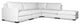 Nativa Interiors Chester Sectional WithOttoman, Off White, 5 Pieces, Design: But