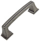 3" Center Deco Base Pull, Set of 10, Weathered Nickel
