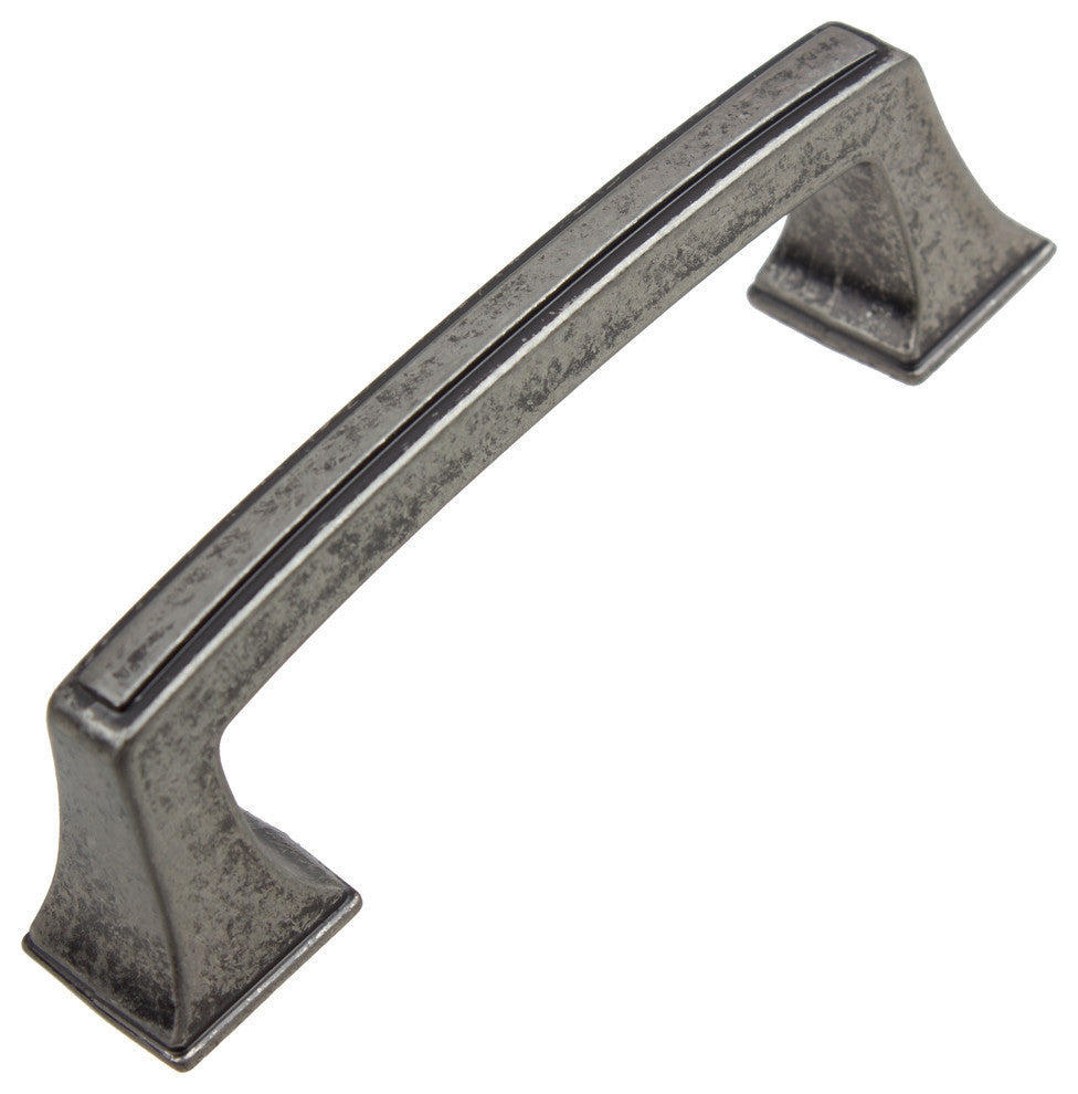 3" Center Deco Base Pull, Set of 10, Weathered Nickel