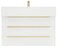 Madison 30" Wall Mounted Vanity with Reinforced Acrylic Sink, High Gloss White