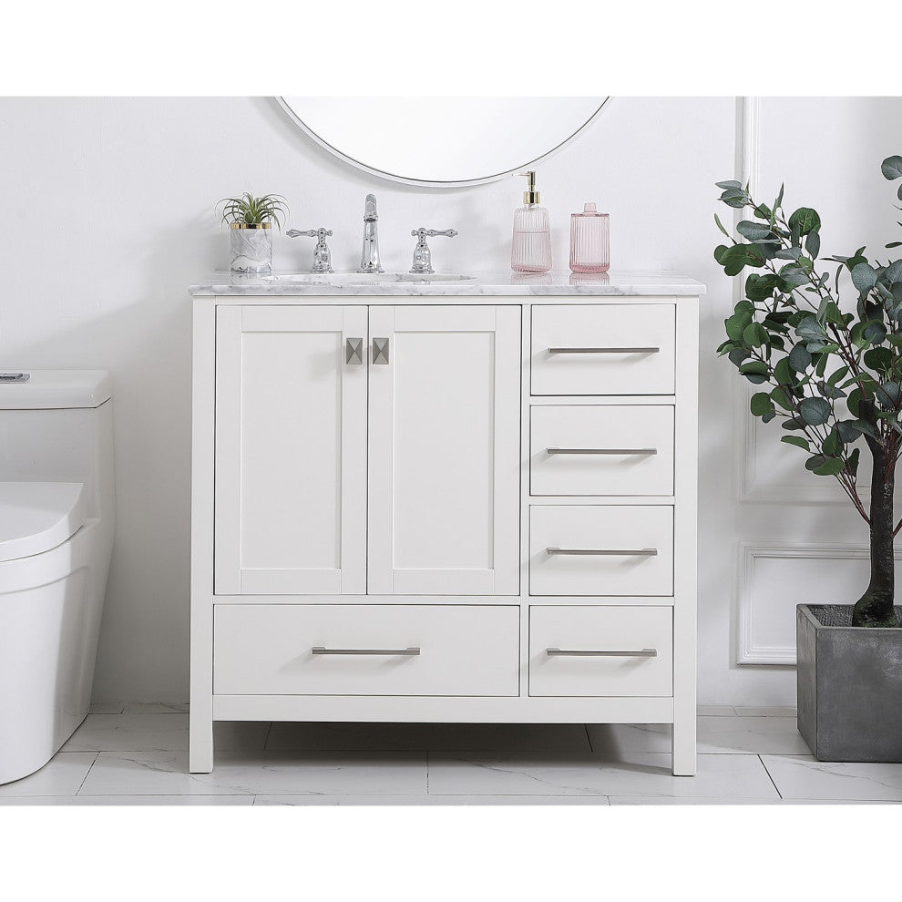 Elegant VF18936WH 36"Single Bathroom Vanity, White