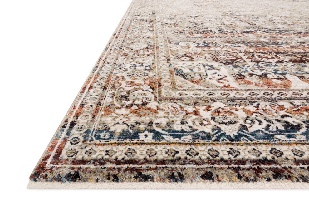 Theia THE-05 Area Rug by Loloi, Taupe/Brick, 9'5"x12'10"