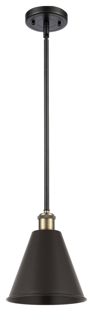 Ballston Cone Pendant, Black Antique Brass