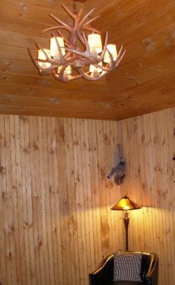 Reproduction Antler Whitetail Chandelier Light, RS-1