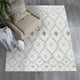 Soft Plush Boho Moroccan Pile Shag Accent Rug 5 x 7, White