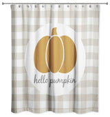 Hello Pumpkin Buffalo Check 71"x71" Shower Curtain