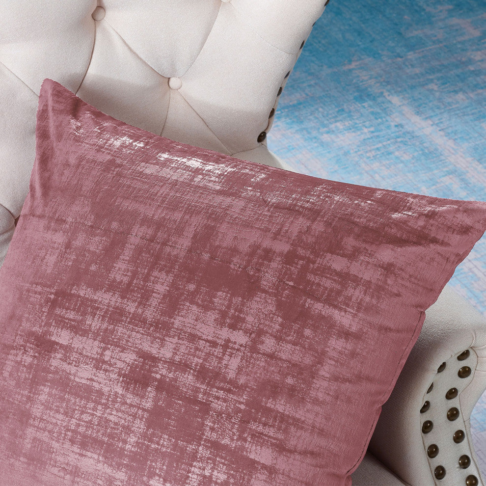 Velvet 2 Piece Euro Pillow Cover Set, Withered Rose, 2 Piece, 26"x26"