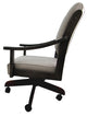 Swivel Wood Dining Caster Chair with Wheels - Casa, Sand Stone and Dark Mahogany