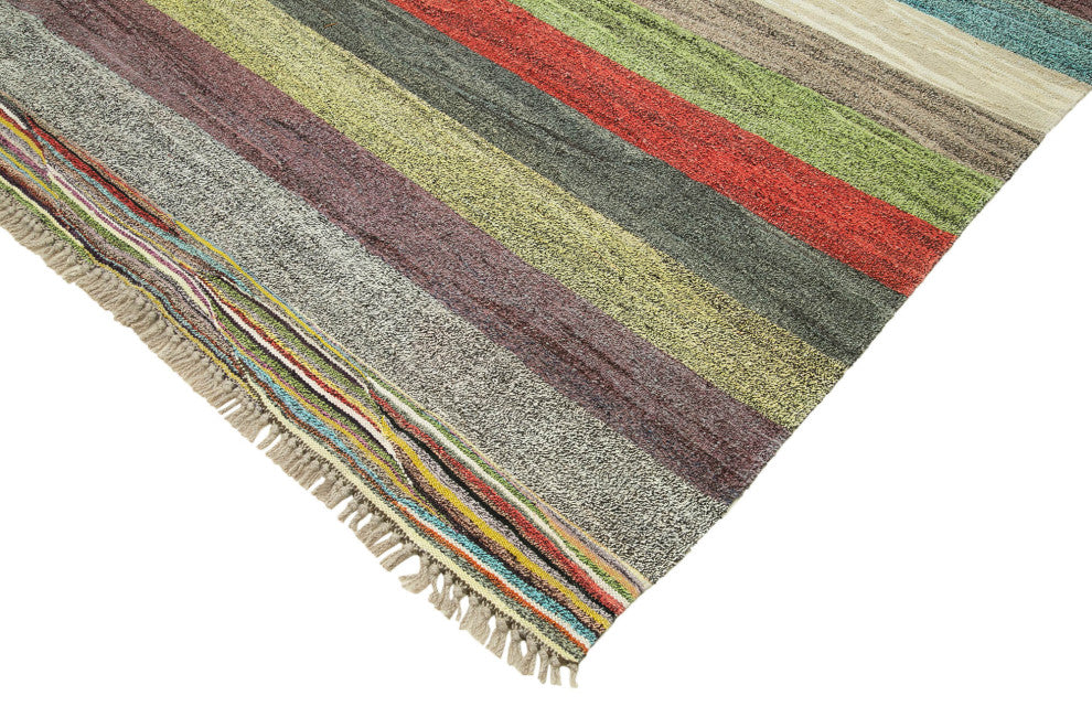Rug N Carpet - Handwoven Turkish 8' 6'' x 10' 10'' Flatweave Wool Kilim Rug