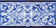 3.94"x7.87" Nozha Bleu Border Tile, Set Of 10